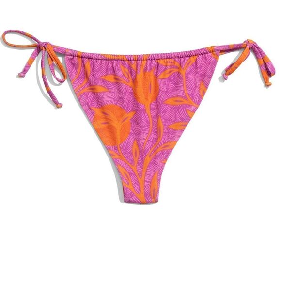 Liberty Justice The Miata String Bikini Bottom Grotto Pink Orange Print NWT L - Picture 2 of 8